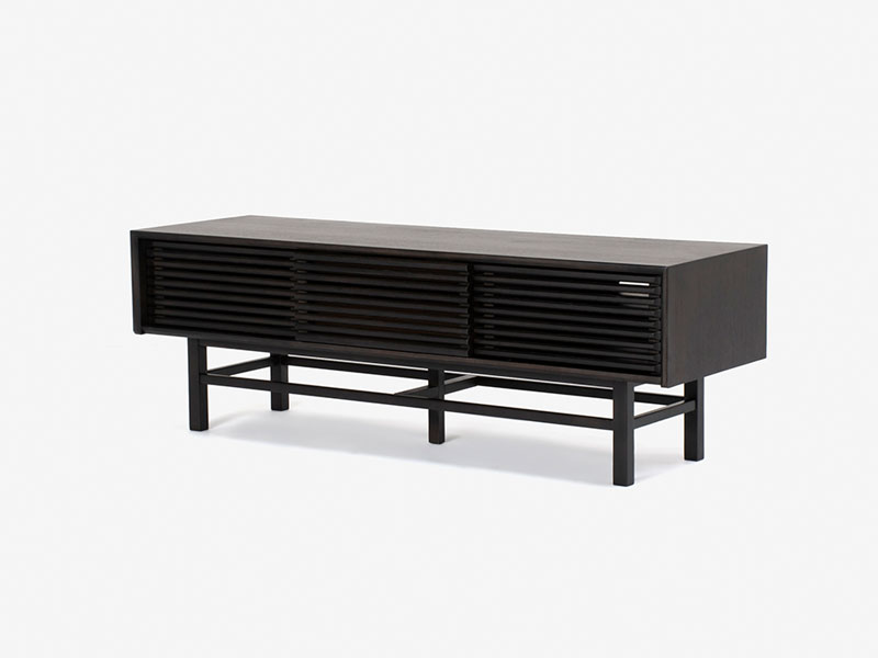 テレビボード「フィル2」幅150cm高さ50cm オーク材ダークブラウン色 / 県外倉庫保管 / 数量限定お買い得品（新品）