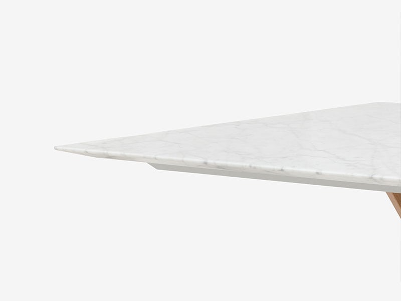 テーブル「トリゴノ SP1800 WHカラーラ/WE」/アウトレット＆ベッドルームギャラリー横浜展示品