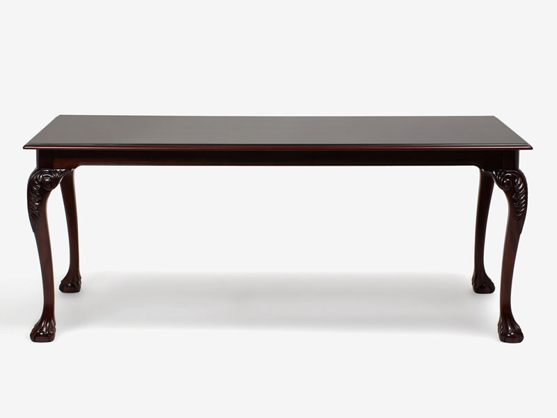 テーブル「チッペンデール」マットＮマホガニー2 / 県外倉庫保管 / 数量限定お買い得品（新品）