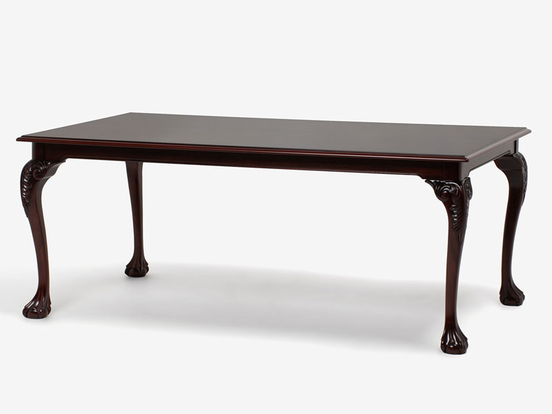 テーブル「チッペンデール」マットＮマホガニー2 / 県外倉庫保管 / 数量限定お買い得品（新品）