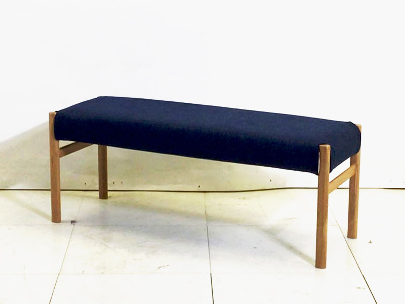 ★ベンチ「ユネマ」カバー2枚付き オーク材 カームブラウン色/アウトレット＆ベッドルームギャラリー横浜展示品