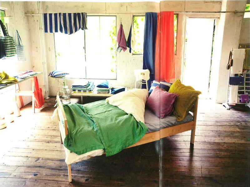 D掛けカバー「リネンフルーツ」カームグリーン/ダブルサイズ/アウトレット&ベッドルームギャラリー横浜在庫品