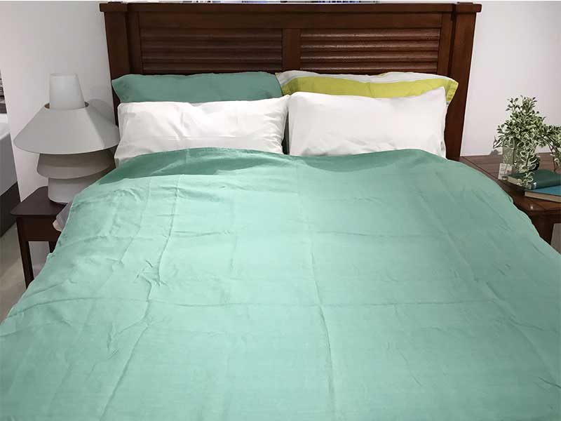 D掛けカバー「リネンフルーツ」カームグリーン/ダブルサイズ/アウトレット&ベッドルームギャラリー横浜在庫品