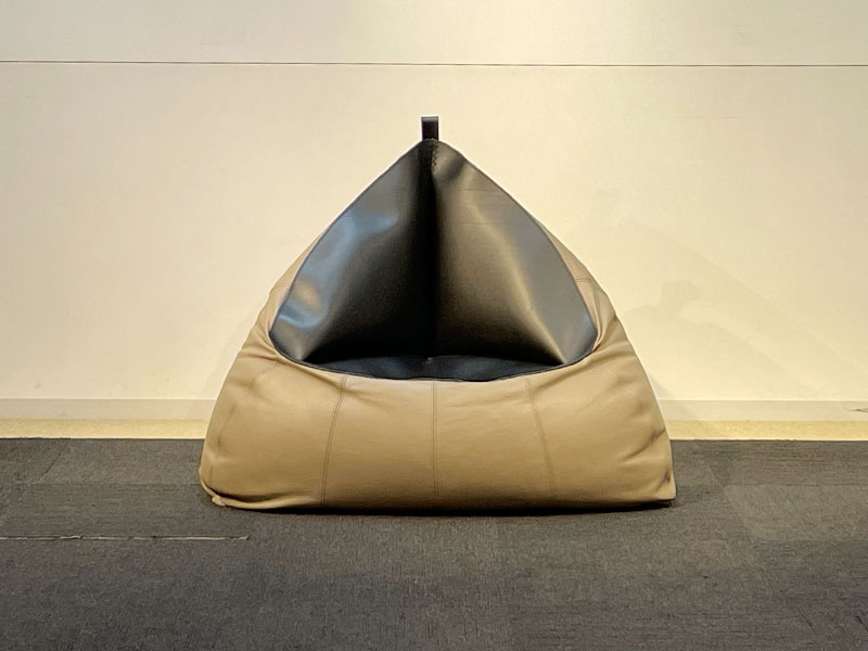 ビーンバッグ「DS9090」革トープ・ブラック / 県外倉庫保管 / 数量限定お買い得品（新品）