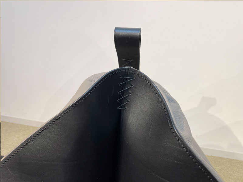 ビーンバッグ「DS9090」革トープ・ブラック / 県外倉庫保管 / 数量限定お買い得品（新品）