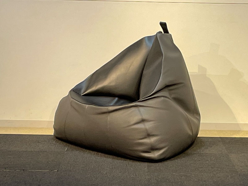 ビーンバッグ「DS9090」革グレー / 県外倉庫保管 / 数量限定お買い得品（新品）