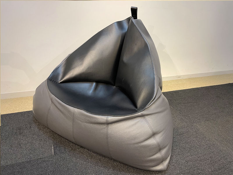 ビーンバッグ「DS9090」革グレー / 県外倉庫保管 / 数量限定お買い得品（新品）