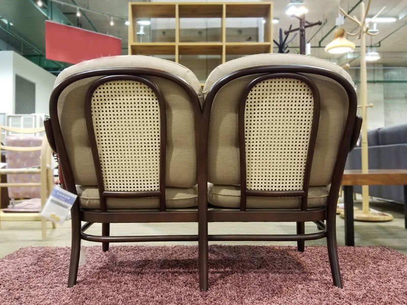 ラブソファ「75-2S A-11 WN｣布ベージュ/アウトレット＆ベッドルームギャラリー横浜展示品