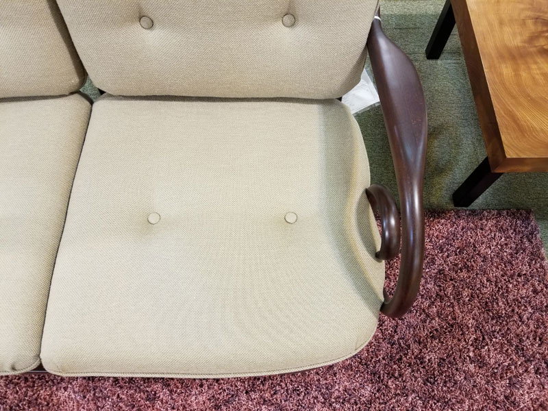 ラブソファ「75-2S A-11 WN｣布ベージュ/アウトレット＆ベッドルームギャラリー横浜展示品