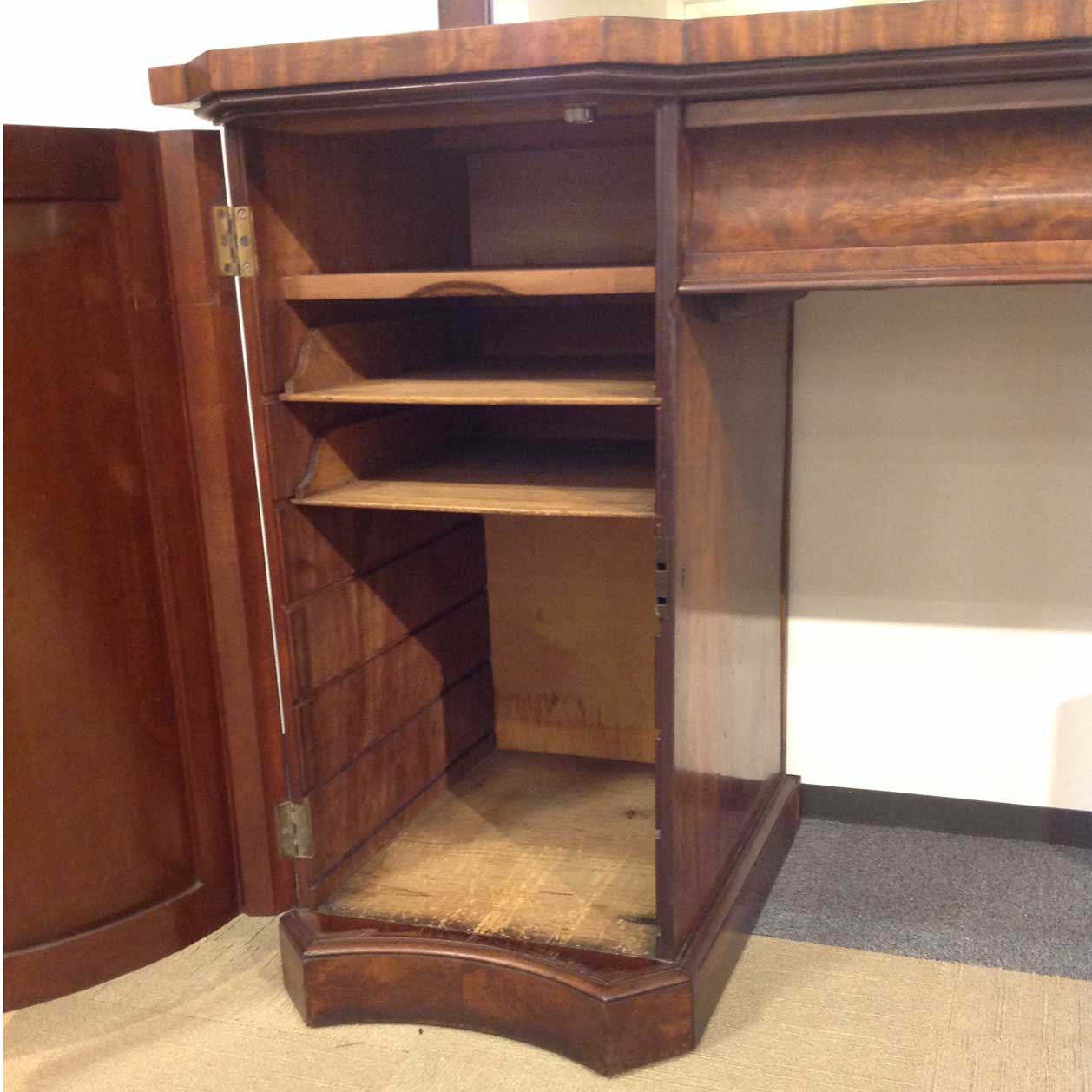 鏡台「RU-VIN1880」ウォールナット材/アウトレット＆リワース大阪南港展示品