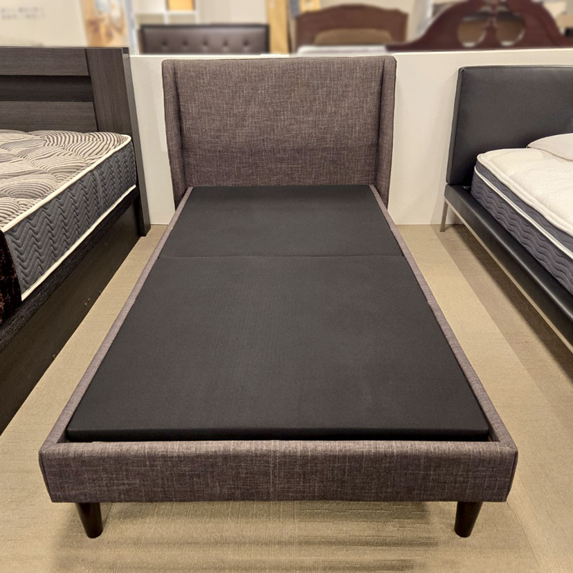 ベッドフレーム「OL-オルリ」チャコール色　シングルサイズ/アウトレット＆リワース大阪南港展示品