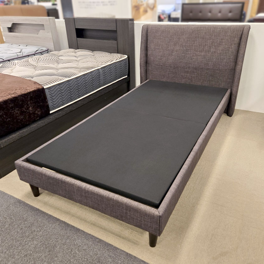 ベッドフレーム「OL-オルリ」チャコール色　シングルサイズ/アウトレット＆リワース大阪南港展示品