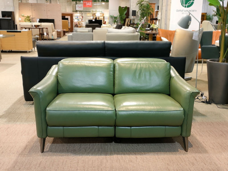 大塚家具L/S RELAX-49 電動リクライニングソファオリーブグリーン