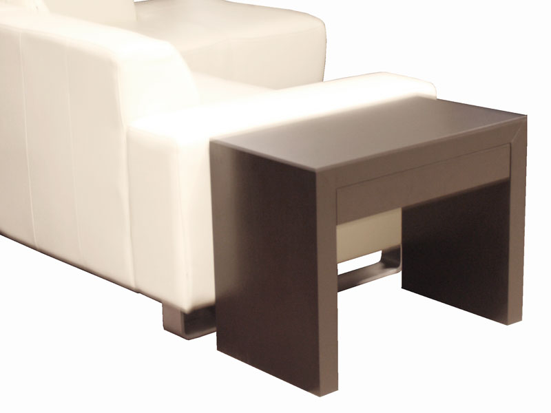 オケージョナルテーブル「DM-GF003」中 オーク材ダークブラウン色 / 県外倉庫保管 / 数量限定お買い得品（新品）