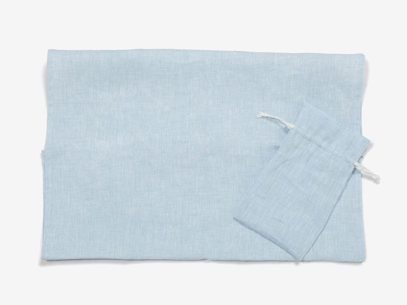 紐付き枕カバー「ルミエール」ブルー