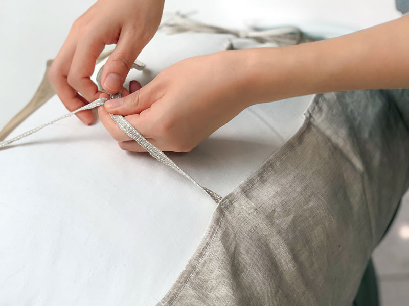 紐付き枕カバー「ルミエール」ブルー｜大塚家具アウトレット｜IDC OTSUKA