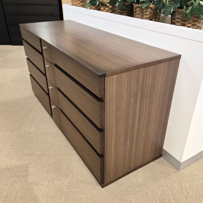 チェスト「OL-ファビュラス」幅148cm ウォールナット材/アウトレット＆リワース大阪南港展示品