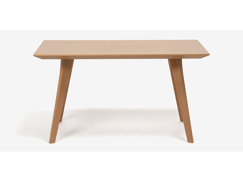 ダイニングテーブル「ジャスト」オーク材ホワイトオーク色　天板角型/角脚　全6サイズ/数量限定特別ご提供品（新品）