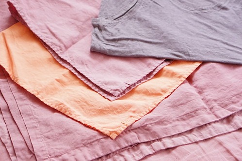 D掛けカバー「リネンフルーツ」チェリーピンク/ダブルサイズ/アウトレット＆ベッドルームギャラリー横浜在庫品