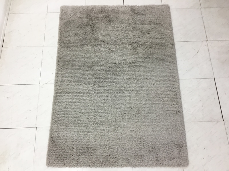ラグ「段通 シャギー30 2畳用 防炎」*グレー/アウトレット＆ベッド