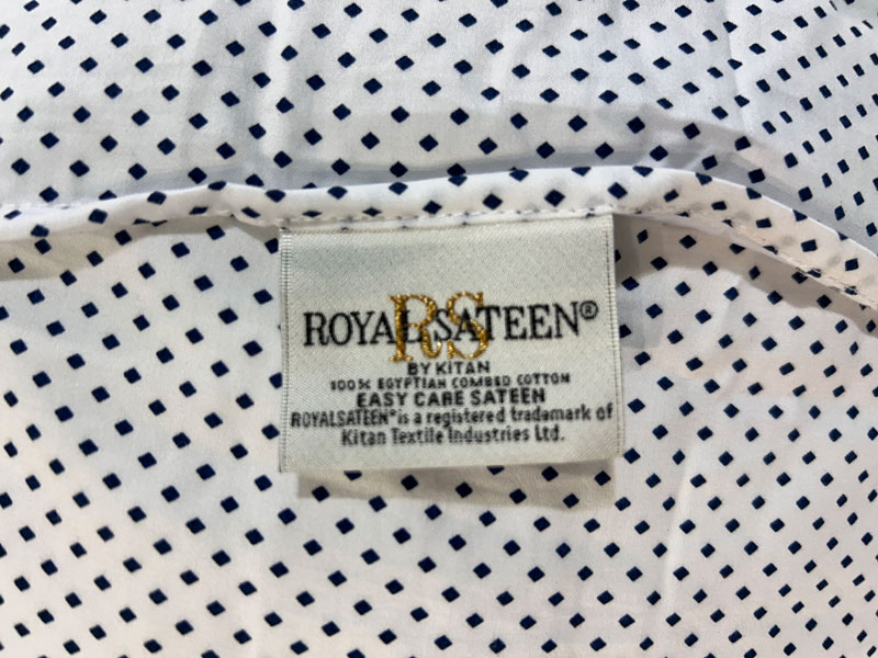 ピローケース封筒型「ダイヤドット」ブルー/アウトレット＆ベッドルームギャラリー横浜在庫品