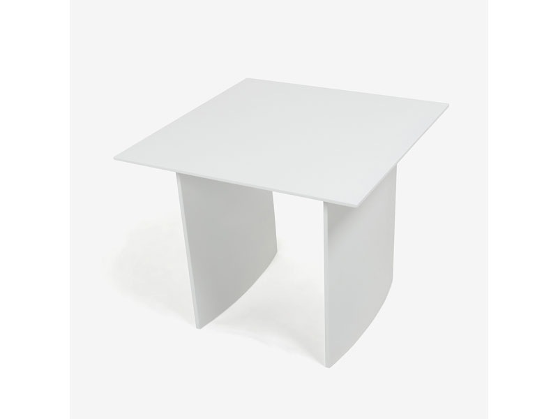 ダイニングテーブル「ジャスト」 ホワイト色 パネル脚　全2サイズ/数量限定特別ご提供品（新品）