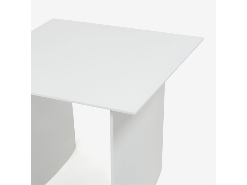 ダイニングテーブル「ジャスト」 ホワイト色 パネル脚　全2サイズ/数量限定特別ご提供品（新品）