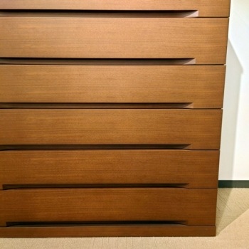 ハイチェスト「OL-ルーブル」ウォールナット材 幅103.8cm/アウトレット＆リワース大阪南港展示品