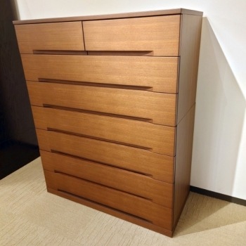 ハイチェスト「OL-ルーブル」ウォールナット材 幅103.8cm/アウトレット＆リワース大阪南港展示品