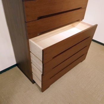 ハイチェスト「OL-ルーブル」ウォールナット材 幅103.8cm/アウトレット＆リワース大阪南港展示品