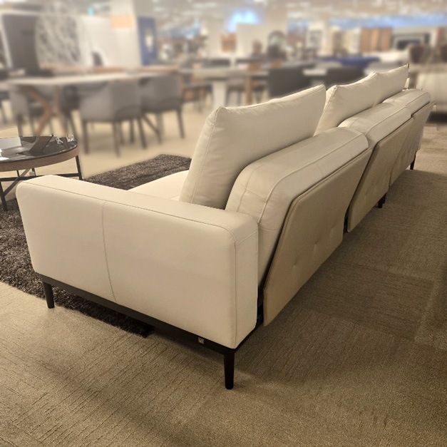カウチソファ 「ティラ」革クリーム/アウトレット＆リワース大阪南港展示品