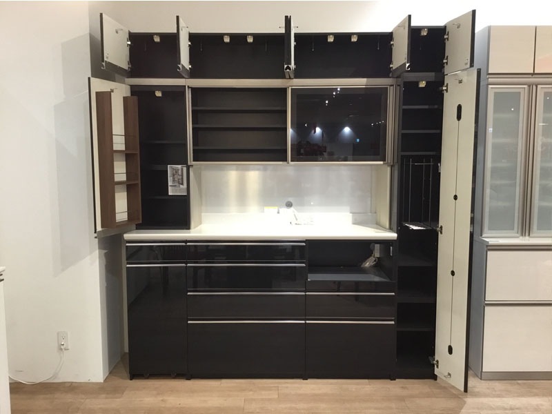 パモウナ　食器棚　マットブラック セレクト家具/食器棚・キッチン収納/CP 食器棚｜【公式】Pamouna