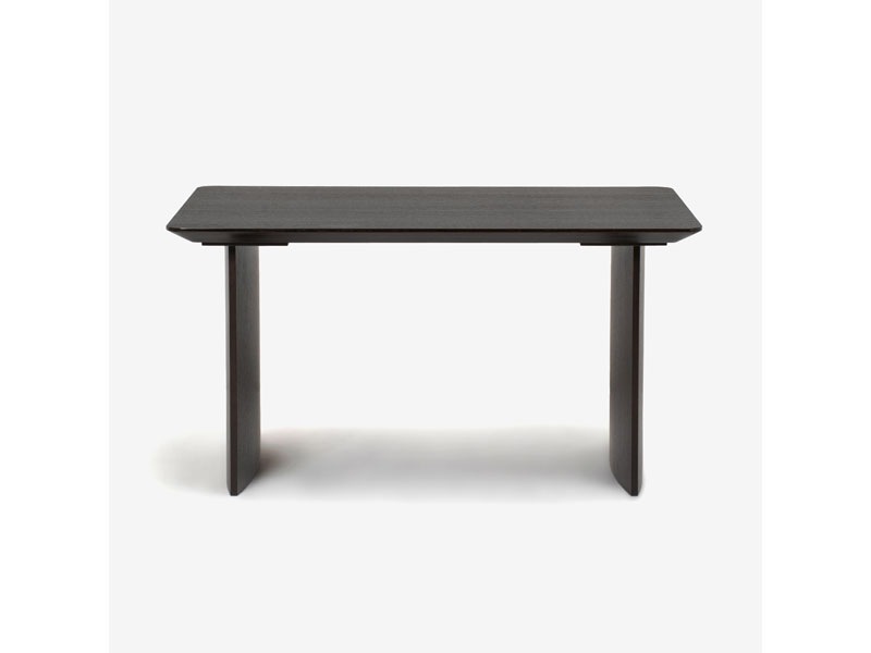 ダイニングテーブル「ジャスト」オーク材ダークブラウン色　天板角型/パネル脚　全6サイズ/数量限定特別ご提供品（新品）