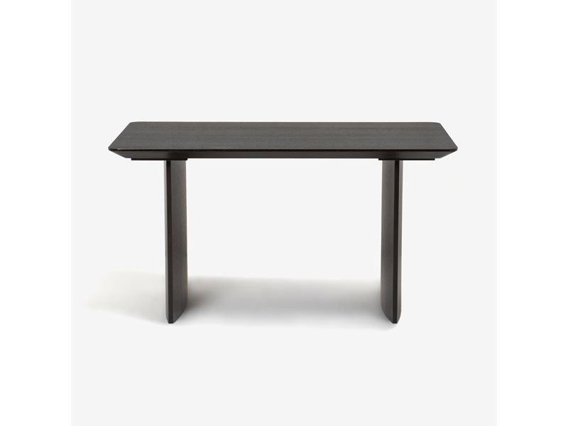 ダイニングテーブル「ジャスト」オーク材ダークブラウン色　天板角型/パネル脚　全6サイズ/数量限定特別ご提供品（新品）