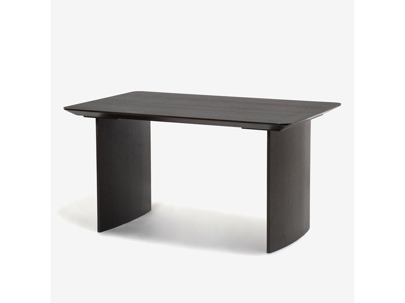 ダイニングテーブル「ジャスト」オーク材ダークブラウン色　天板角型/パネル脚　全6サイズ/数量限定特別ご提供品（新品）