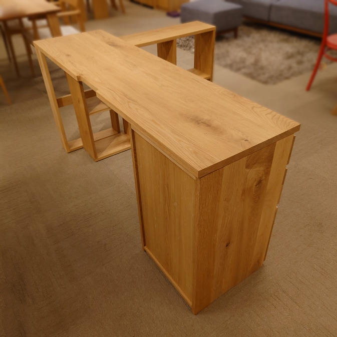 デスク「ロビン」幅150cm シェルフ付/アウトレット＆リワース大阪南港