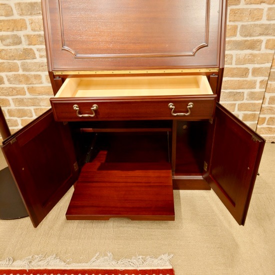 ライティングビューロー「グレース」マホガニー材 マット仕上げ