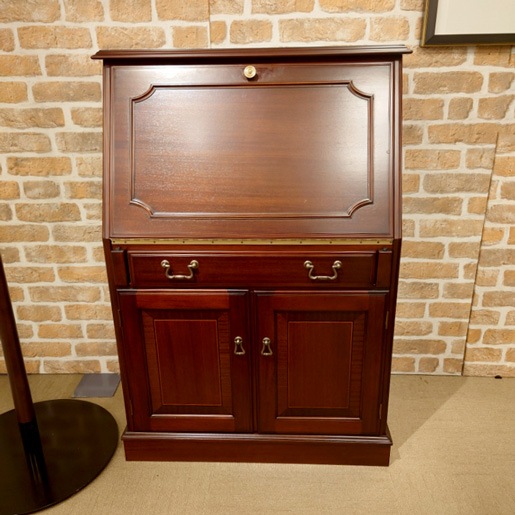 ライティングビューロー「グレース」マホガニー材 マット仕上げ/アウトレット＆リワース大阪南港展示品