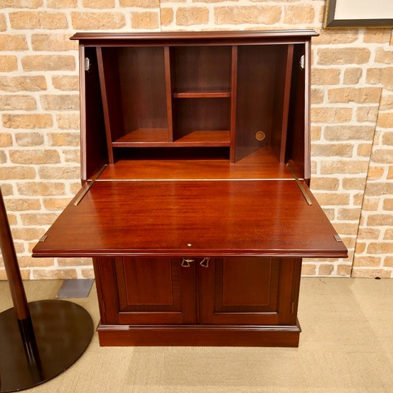 ライティングビューロー「グレース」マホガニー材 マット仕上げ