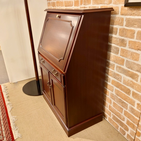 ライティングビューロー「グレース」マホガニー材 マット仕上げ