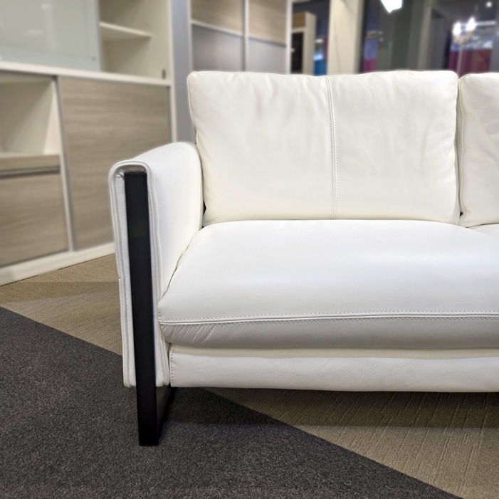 ソファ 3人掛け「L/S 58N（エルエス58）」革#J-744D2 スターホワイト色/アウトレット＆リワース大阪南港展示品