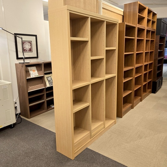 オープン書棚「トールマン」ナチュラル色　幅119.5cm/アウトレット＆リワース大阪南港展示品