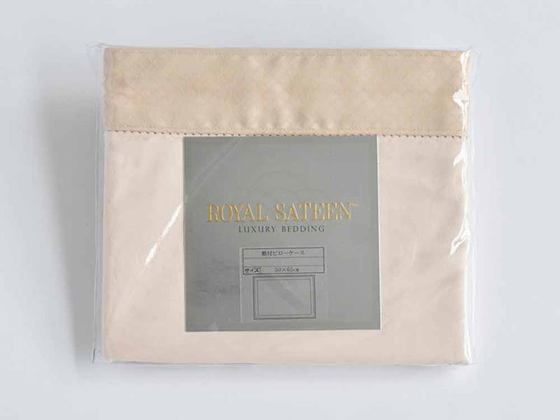 額付ピローケース「モダンローズ2」ベージュ/アウトレット＆ベッドルームギャラリー横浜在庫品