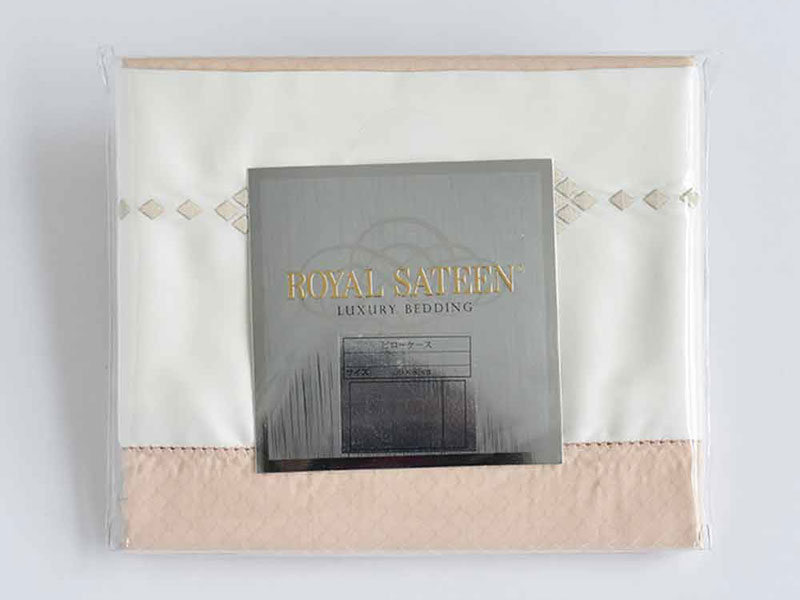 ピローケース「モダンローズ2」ベージュ/アウトレット＆ベッドルームギャラリー横浜在庫品