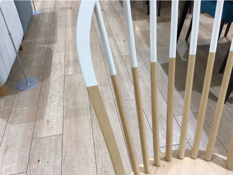 ダイニングチェア2脚セット「500EB」 ブナ材 EB ホワイト色　/南船橋店展示品