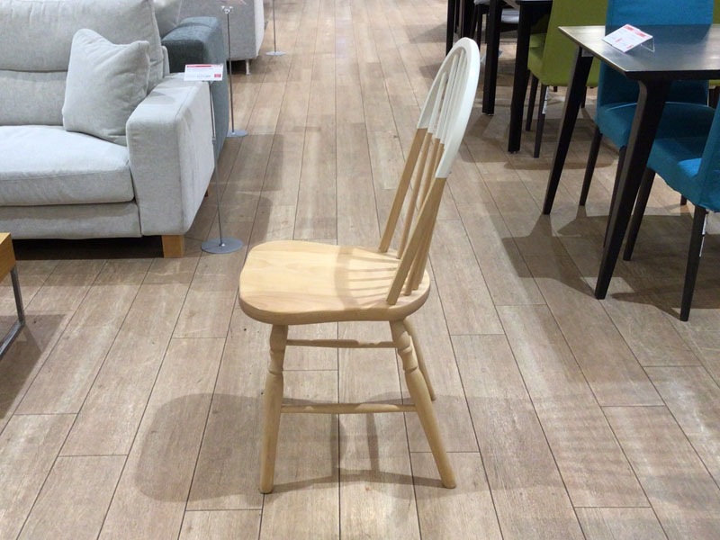 ダイニングチェア2脚セット「500EB」 ブナ材 EB ホワイト色　/南船橋店展示品