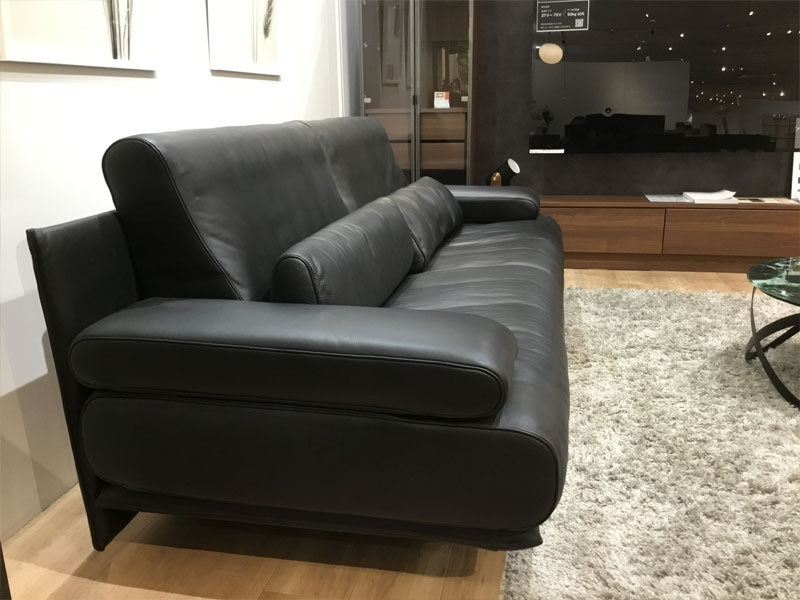 ソファ「6500/226」革 ブラック色/南船橋店展示品