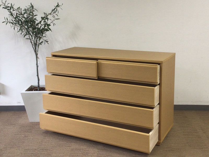 チェスト「シャルメ」 オーク材ホワイトオーク色/アウトレット＆ベッドルームギャラリー横浜展示品