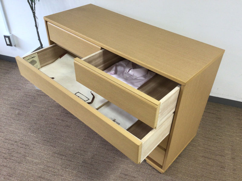 チェスト「シャルメ」 オーク材ホワイトオーク色/アウトレット＆ベッドルームギャラリー横浜展示品