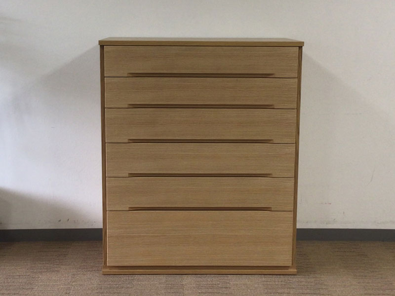 ハイチェスト「デフィ」幅910mm ナラ材ホワイトオーク色/アウトレット＆ベッドルームギャラリー横浜展示